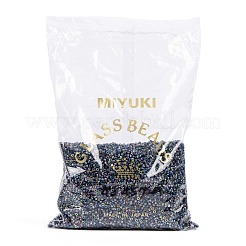 MIYUKIラウンドロカイユビーズ  日本製シードビーズ  （rr4572)マジックブルー  8/0  3mm  穴：1mm  約19000~20500個/ポンド&nbsp;SEED-G008-RR4572
