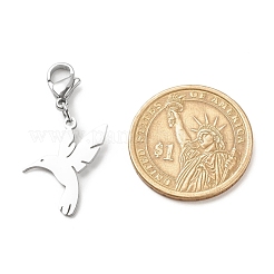 Non-Tarnish 201 Stainless Steel Hummingbird Pendant Decorations&nbsp;HJEW-JM00652-02