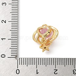 Brass Micro Pave Cubic Zirconia Pendants&nbsp;KK-D504-19A-G