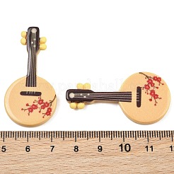 楽器をテーマにした樹脂製の琵琶のミニチュア装飾品  ホームオフィスのデスクトップ装飾用  古いレース  43.5x22x4.5mm&nbsp;RE-CBA17C4-20D