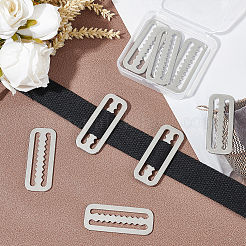 ベルト316ステンレススチールスライドバックル8個  長方形  ステンレス鋼色  60x24x2mm  穴：50.5x5mm&nbsp;STAS-UN0051-32