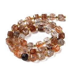 Natural Black Gold Rutilated Quartz Beads Strands&nbsp;GG-CBABD99-03A
