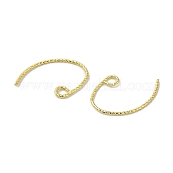 ラックメッキ真鍮フープピアスパーツ  長持ちメッキ  鉛フリー＆カドミウムフリー  18KGP本金メッキ  14mm  穴：2.5mm  ピン：0.7mm&nbsp;EJEW-R162-52G