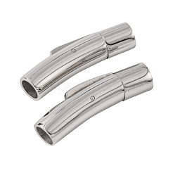変色防止コラム 316 外科用ステンレス鋼製バヨネット留め具  ステンレス鋼色  30x7mm  穴：5mm&nbsp;STAS-A021-5mm