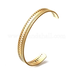 女性用 304 ステンレススチール オープンカフバングル  リング  内径：2-5/8x1-7/8インチ（6.7x4.85cm）&nbsp;BJEW-Z083-02G-05