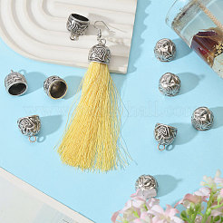16Pcs Tibetan Style Alloy Cord Ends&nbsp;TIBEP-CA0010-24TAS