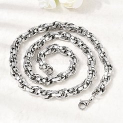 Unisex 304 Stainless Steel Rope Chain Necklaces&nbsp;NJEW-K305-10P