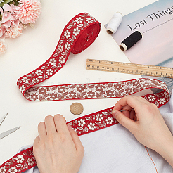 10 Yards Ethnic Style Embroidery Polyester Ribbons&nbsp;OCOR-FG0002-24A