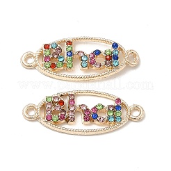 Alloy Connector Charms with Colorful Rhinestone&nbsp;FIND-H039-46KCG