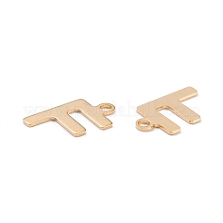 ステンレススチールチャーム201個  アルファベット  18KGP本金メッキ  文字.f  12x7.8x0.6mm  穴：1.4mm&nbsp;STAS-C021-06G-F