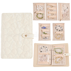 Heart Textured PU Leather Jewely Binder Albums&nbsp;AJEW-WH20098-149B