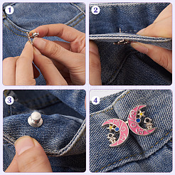 4 Pairs 4 Colors Platinum Alloy Enamel Waist Tighteners&nbsp;AJEW-TA0002-66