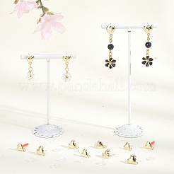 24Pcs 3 Styles Alloy Heart Stud Earrings Findings&nbsp;FIND-GA0008-31
