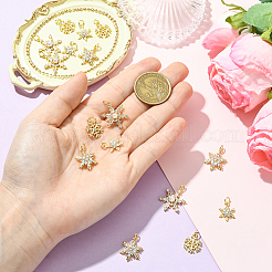 16Pcs 4 Styles Christmas Rack Plating Brass Pendants&nbsp;KK-SC0006-97