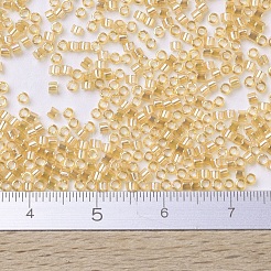 MIYUKIデリカビーズ小  シリンダー  日本製シードビーズ  15/0  （dbs0100)透明ライトトパーズab  1.1x1.3mm  穴：0.7mm  約175000個/袋  50 G /袋&nbsp;SEED-X0054-DBS0100