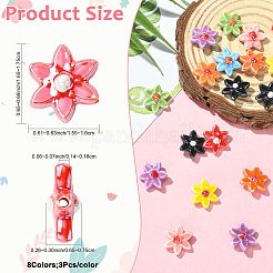 24Pcs 8 Colors Handmade Porcelain Beads&nbsp;PORC-FS0001-47