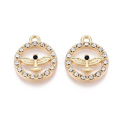 Rack Plating Alloy Rhinestone Pendants&nbsp;PALLOY-T091-22M-G