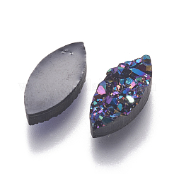 イミテーションドゥルージー天然石樹脂ビーズ  馬の目  ミックスカラー  15.3x7x3.5~4.5mm  穴：1.2mm&nbsp;RESI-L026-E