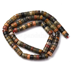Natural Polychrome Jasper/Picasso Stone/Picasso Jasper Beads Strands&nbsp;G-Z006-C42