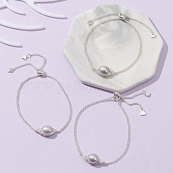 Natural Pearl Link Slider Bracelet&nbsp;BJEW-JB09449-02