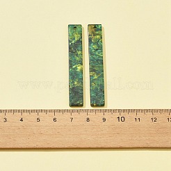 8 個 4 スタイル酢酸セルロース (樹脂) ビッグペンダント  長方形チャーム  ミックスカラー  53x9x2~3mm  穴：1.5mm  2個/スタイル&nbsp;KY-FS0001-17