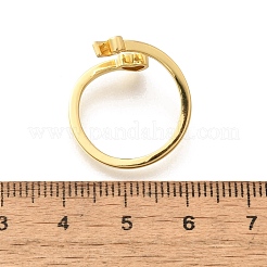 女性用真鍮カフリング  文字L  文字h  内径：15.6mm&nbsp;RJEW-U044-Y
