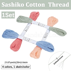 4 Skeins 4 Colors 6-Ply Cotton Embroidery Floss&nbsp;EMBR-WH20001-003D