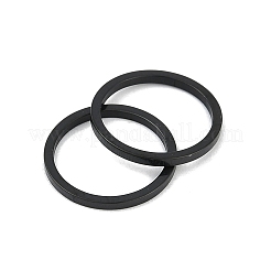 イオンプレーティング（IP）304ステンレススチールリンクリング  ニッケルフリー  丸いリング  ブラック  12x0.8mm&nbsp;STAS-S079-13-B03-B-NF