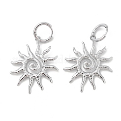 304ステンレススチール製サンフープピアス  ステンレス鋼色  57x33.5mm&nbsp;EJEW-M073-01P