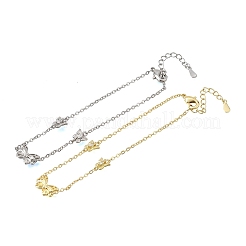 Brass Butterfly Link Bracelets&nbsp;KK-CBAFF9E-01G