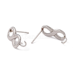Non-Tarnish 304 Stainless Steel Stud Earring Findings&nbsp;STAS-P308-03P
