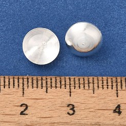 真鍮製ペンダントベイル  鉛フリー＆カドミウムフリー  925銀メッキ  8x5.5mm&nbsp;KK-K383-13S