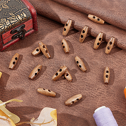 50Pcs 2-Hole Wood Buttons&nbsp;BUTT-UN0001-28B-02