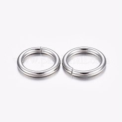 変色しない304ステンレススチール製クローズド丸カン  丸く切ったのこぎり  ステンレス鋼色  12ゲージ  14x2mm  内径：10mm&nbsp;A-STAS-F174-14P