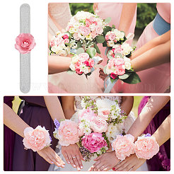 Aluminium & Plastic & Imitation Leather Glitter Powder Cord Bracelets for Bridesmaid&nbsp;BJEW-WH0022-75