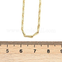 2MM Brass Textured Link Chain Necklaces&nbsp;NJEW-L356-02G