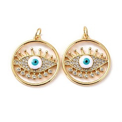 Brass Micro Pave Cubic Zirconia Pendants&nbsp;ZIRC-P092-028G-03-RS