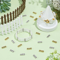 100Pcs 2 Colors Tibetan Style Alloy Multi-Strand Links&nbsp;FIND-SC0022-72