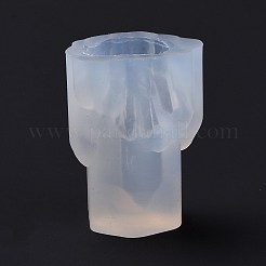 DIYクリスタルクラスターシリコンモールド  レジン型  UVレジン用  エポキシ樹脂ジュエリー作り  ホワイト  44x33x28mm  内径：22x18mm&nbsp;DIY-C040-01