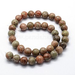 Natural Unakite Beads Strands&nbsp;G-I199-19-6mm