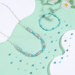 337Pcs 3 Sizes Dyed Synthetic Turquoise Beads&nbsp;TURQ-PH0001-23