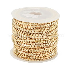 Brass Flat Round Beaded Ball Chains&nbsp;CHC-M025-53G