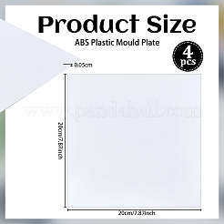 4 Sheets ABS Plastic Mould Plates&nbsp;DIY-OC0015-88A