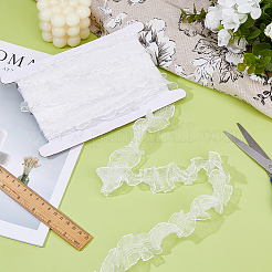 10Yards Polyester Pleated Elastic Lace Trim&nbsp;SRIB-DC0001-06B