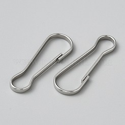 304 Stainless Steel Push Gate Snap Keychain Clasp Findings&nbsp;STAS-WH20010-005P-06