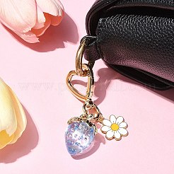 Acrylic Strawberry Pendant Decoration&nbsp;HJEW-SW00120-02