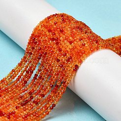 透明ガラスビーズ連売り  小さなビーズ  多面カット  ラウンド  サンゴ  2mm  穴：0.6mm  約188個/連  14.09''（35.8センチメートル）&nbsp;GLAA-H027-01I