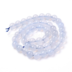 Grade A Natural Blue Lace Agate Beads Strands&nbsp;G-F222-29-8mm-1