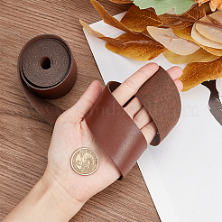 イミテーションレザー  服飾材料  ココナッツブラウン  200x3.75x0.12cm&nbsp;DIY-WH0502-86C-04