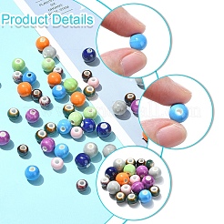 50Pcs 10 Colors Handmade Porcelain Beads&nbsp;PORC-YW0001-11